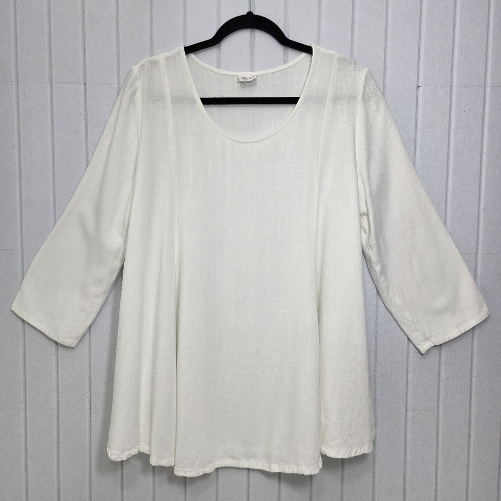 Et Lois Elegant White Women's Blouse Size‎ XL